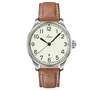 Laco Reloj de pulsera para hombre Valencia, correa de piel de becerro marrón, cristal de zafiro, 42 mm de diámetro, automático, reloj de marinero, incluye estuche - 861651.2