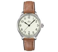 LACO Valencia 862090 Reloj náutico para mujer y hombre, reloj de pulsera de piel marrón, cristal de zafiro, diámetro de 39 mm, Miyota 821 A, automático, incluye estuche