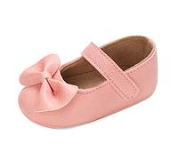LACOFIA Bailarinas Princesas Bebé Niñas Zapatos Bowknot Bebé Primeros Pasos con Suela Suave Antideslizante Rosa 12-18 Meses