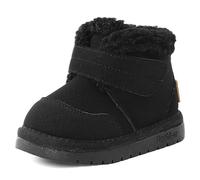 LACOFIA Botas Invierno Bebé Niños Niñas Patucos Nieve Zapatos térmicas Antideslizante para Niños Negro 20(Etiqueta 21)