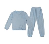 LACOFIA Conjunto Pijamas Niñas Pijamas Invierno Top y Pantalones Cálidos Ropa para Dormir Manga Larga Regalos Azul Bruma 6-7 años