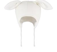 LACOFIA Gorro Invierno para Bebé con Orejeras Sombrero Beanie Conejo Gorro de Punto con Cálido Forro Polar para Bebé Niñas Blanco 2-4 años L
