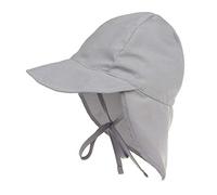 LACOFIA Sombrero de Playa de protección Solar para bebé Gorro de Verano de Solapa Ajustable Super Suave para niños Gris 6-18 Meses