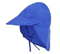 LACOFIA Sombrero de Playa de protección Solar para bebé Gorro de Verano de Solapa Ajustable Super Suave para niños Azul 2-5 años