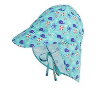 LACOFIA Sombrero de Playa de protección Solar para bebé Gorro de Verano de Solapa Ajustable Super Suave para niños Pulpo 2-5 años
