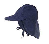 LACOFIA Sombrero de Playa de protección Solar para bebé Gorro de Verano de Solapa Ajustable Super Suave para niños Azul Marino 2-5 años
