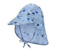 LACOFIA Sombrero de Playa de protección Solar para bebé Gorro de Verano de Solapa Ajustable Super Suave para niños Pescado 2-5 años