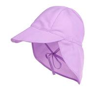 LACOFIA Sombrero de Playa de protección Solar para bebé Gorro de Verano de Solapa Ajustable Super Suave para niños Morado 2-5 años