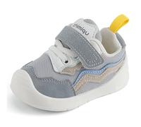 LACOFIA Zapatillas Bebé Zapatos Primeros Pasos Bebé Niño Calzado de Deporte Infantil con Suela Goma Antideslizante Gris 21(CN 19)