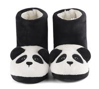 LACOFIA Zapatillas de Estar por Casa para Niños Botas de Casa de Invierno Pantuflas Animales Botines Peluche para Niños Panda 23/24