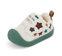 LACOFIA Zapatos Primeros Pasos Bebé Niños Calzado Respetuoso Bebé Zapatillas Deporte con Suela Goma Antideslizante Bebé Verde 20 EU(CN 18)