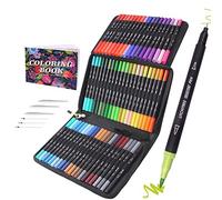 Laconile 72 Rotuladores Lettering,Rotuladores Punta Pincel Lettering Kit para Niñas,Dual Tip Brush Pens Marcadores para Aultos Libros para Colorear