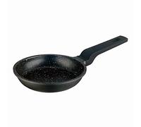 LACOR - 24114 - Sartén Blinis ECO-PIEDRA de Aluminio Fundido 100% libre PFOA, Antiadherente TRIcapa, Mango Soft Touch, Apto para Inducción, Ø 14 x 5,6cm, Negro