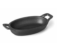 Lacor 25782 Cacerola Oval sin Base Magma, Hierro Fundido, Negro, 17 cm