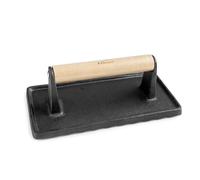 Lacor 25863 - Prensa Hamburguesas Rectangular Magma, Hierro Fundido | En hierro robusto, para un uso práctico y profesional en cocina; libre de BPA, versátil para tus preparaciones del día a día