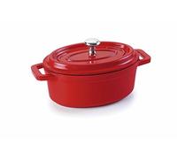 LACOR 25911 - Cacerola Aluminio Fundido Oval 11.5x7.5 cm- Rojo - Cocina