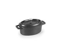 LACOR 25912 - Cacerola Aluminio Fundido Oval 11.5x7.5 cm- Negro - Cocina
