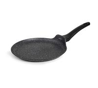 Lacor - 26844 - Crepera de aluminio forjado, Antiadherente, Apta para todo tipo de cocinas incluído inducción, Full Induction, Ø24cm, Ecológica y sin PFOA, Negro