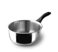 Lacor - 31312 - Cazo Recto Vertidor Garinox, Acero Inoxidable, Pico Vertidor, Mango Ergonómico de Baquelita, 0.5 Litros, Apto para Inducción, No apto para Horno, Apto para Lavavajillas, Ø12cm
