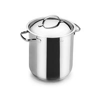 LACOR 32129 Olla Alta Acero Inoxidable, Incluye Tapa, Cierre de Precisión, Apta para todo tipo de Cocinas, Plata, 28 cm, 13.5 l