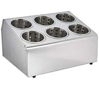 Lacor 33126 - Soporte cubiertos, 6 orificios con vasos