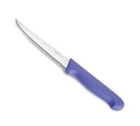 LACOR - 38381 - Cuchillo Multiusos Select, Cuchillo Productos sin Alérgenos, Acero Inoxidable, Corte Firme y Equilibrado, Mango Morado Ergonómico y Antideslizante de TPV, 12.5 cm