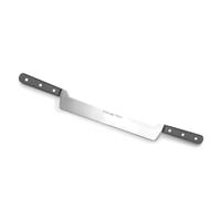 Lacor - 39100 - Cuchillo queso, Cuchillos para queso, Cuchillo profesional cortar queso, Cuchillo cortaquesos classic, Hoja recta y acodada, Acero inoxidable, Empuñadura ergonómica, 30 cm