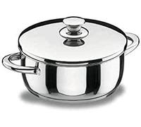 LACOR, 40016, Cacerola con Tapa Vitrocor, INOX, 24 cm
