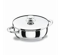 Lacor Vitrocor Tartera con Tapa, Acero Inoxidable 18/10, Plateado, 40 cm