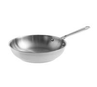 Lacor - 44424 - Sartén Acero Inoxidable 18/10 Cuisine, Sin Antiadherente, Mango Ergonómico, Fondo Full Induction, Apta para Inducción, Horno y Lavavajillas, Ø24cm, Altura 6 cm