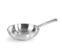 LACOR - 45420 - Sartén Foodie, Sartén Sin Antiadherente, Compatible con todo tipo de Cocina, Ecológica, Fondo Termo Difusor, Acero Inoxidable, 20 cm, Gris