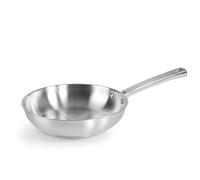 Lacor Sartén Foodie 45430 – Acero inox 18/10, fondo termo difusor, sin antiadherente, Ø30 cm, gris