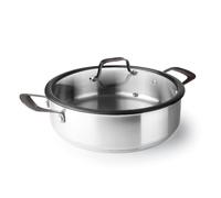 Lacor - 47128 - Cacerola Baja con Tapa Origin, Acero inoxidable 18/10, Tapa Vidrio Templado, Válvula Salida de Vapor, 4.7 Litros, Apto para inducción, Apto para Lavavajillas, Apto para Horno, Ø28cm