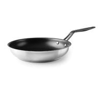 LACOR - 47420 - Sartén Antiadherente Origin, Acero Inoxidable 18/10, Antiadherente QuanTanium®, Libre de PFO, Fondo Termodifusor Sandwich, Lavado a Mano, Apto Inducción, Apto para Horno, Ø20cm