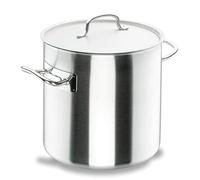 LACOR Olla alta de acero inoxidable, con tapa, apta para todo tipo de cocinas, acabado mate, capacidad 25,7 L, altura 32 cm, diámetro 32 cm, metal, plata, 32 Ø (cm)