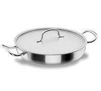 LACOR 50645 - Paellera con Tapa Chef-Classic Acero Inoxidable 45cm | En acero inoxidable, para arroces y paellas de gran formato; ideal para cocina profesional y uso diario en casa