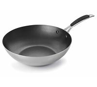 Lacor 53829 - Wok Antiadherente Trimetal, 28 cm Inox 18/10, Gris
