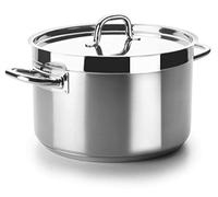 LACOR - 54025 - Cacerola Alta con Tapa Chef Luxe 25 Cm INOX