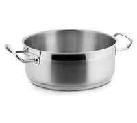 LACOR 57024 - Cacerola sin Tapa Eco-Chef, Acero Inoxidable 18/10, 24 cm