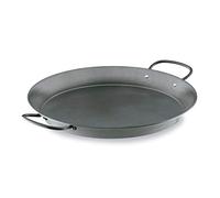 LACOR 60131 Paellera de Acero al Carbono, Antiadherente, Apta para cocina de Gas, Vitrocerámica, Electríca, Recubrimiento ecológico, Plateado, 32 cm