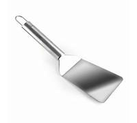 Lacor - 60266 - Espátula Acodada BBQ, Acero Inoxidable, Mango Ergonómico, Apto para Lavavajillas, 28 cm, Inox