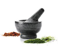LACOR 60512 - Mortero con Mano De Granito, 12 x 8 cm - Gris - Cocina