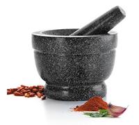 LACOR 60514 - Mortero con Mano De Granito, 14 x 10 cm - Gris - Cocina | Para majar y triturar especias; ideal para el uso diario tanto en cocina profesional como en el hogar, con un acabado cuidado