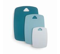 Lacor - 60555 - Set de 3 Tablas de Corte OCEAN, Tabla de Cortar, Ideal para Cortar Alimentos, Agujero para Colgar, Polipropileno, Tamaños: 20x15 cm, 30x20 cm y 35x25 cm, Azul