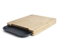 Lacor 60594 - Tabla de corte doméstica de bambú con cubeta extraíble | En plástico apto para alimentos, superficie de corte higiénica y estable; ideal para cocina profesional y uso diario en casa