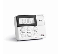 Lacor 60802 Reloj de Cocina con Alarma, Temporizador, Programable, Pantalla LCD, Alcance máximo Cuenta atrás: 24 h, Blanco, Plástico