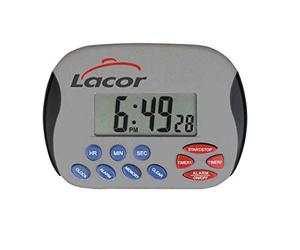 LACOR 60805 - Reloj Digital Cocina con Avisador Acustico - Menaje de Cocina | Para un uso práctico y profesional en cocina; perfecto para el día a día en hostelería y en casa, cómodo de usar y de guardar