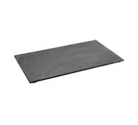 LACOR - 61010 - Plato de Pizarra - Placa Pizarra 100% Natural - Bandeja para Presentación de Aperitivo - Ecológico - Resistente a las Manchas - Negro