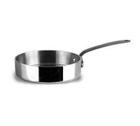Lacor - 61145 - Mini Sartén Trimetal, Cuerpo Tricapa de Acero Inoxidable 18/10, Diámetro 12 cm (300 ml), Aluminio y Acero 18%, Mango con Recubrimiento PVD en Titanio