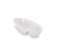 Lacor - 61244 - Bandeja Olive de Porcelana, 19x9 cm, Apta para Horno, Microondas y Lavavajillas, Ideal para Servir Aperitivos y Salsas, Diseño Elegante y Duradero